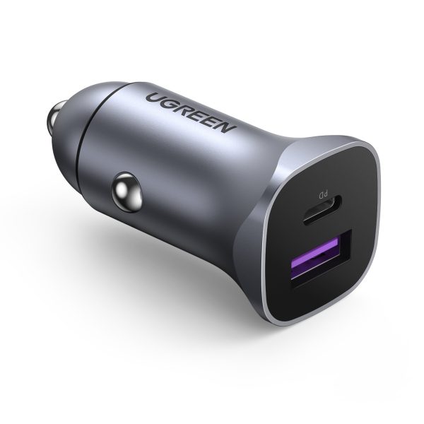 Ugreen 40858 A+C Dual-Port Car Charger PD30W+SCP22.5W