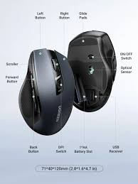 UGREEN Wireless Mouse 2.4G with USB Receiver, 5-Level 4000 DPI 6 Buttons,18 Months Battery Life Cordless Mouse, Ergonomic Computer Mice for Laptop, Computer, PC, MacBook, Chromebook Black - Image 4